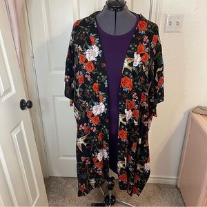 Gibson Latimer plus Floral Kimono